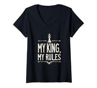 Womens Chess V-Neck T-Shirt
