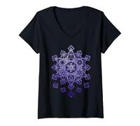 Women's Chestahedron Metatron Cube Sacred Geometry Spiritual Yoga V-Neck T-Shirt