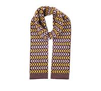 Women's Chevron Pattern Knitted Scarf - PLUM/Dove Grey / ONE