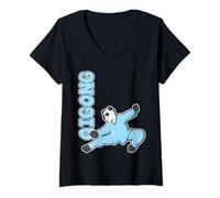 Women's Chi Gong Quigong Chigong Qi Gong Panda Qigong V-Neck T-Shirt