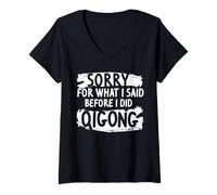 Women's Chi Gong Quigong Chigong Qi Gong Qigong V-Neck T-Shirt