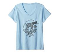 Womens Chiang Mai Thailand Elephant T shirt Thai Digital Nomad V-Neck T-Shirt
