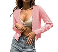 Women's chic and elegant cardigan, short cardigan, sexy V-neck, long sleeves, casual, vintage, coats, slim fit, solid colour, versatile, soft jackets, comfortable, autumn, winter