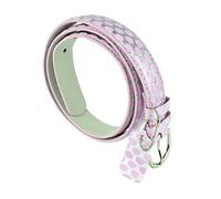 Womens Chic Dress Belt Bonded Leather Polished Buckle - - Large