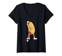 Women's Chicago Style Illinois Hot Dog Golfist V-Neck T-Shirt