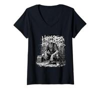 Women's Chicano Cholo Graffiti Style Barrio Vibes V-Neck T-Shirt