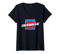 Womens Chickawagga Funny Viral Meme for Kids Children Boys Girls V-Neck T-Shirt
