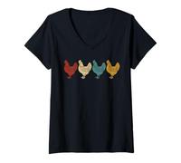 Women's Chicken Farm Owner Funny Backyard Chicken Farmer V-Neck T-Shirt