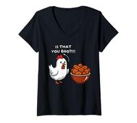 Womens Chicken is That You bro Chicken Recipes Funny Food V-Neck T-Shirt