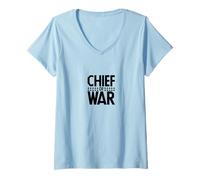 Womens Chief of War Tribal Warrior Legacy Apparel V-Neck T-Shirt