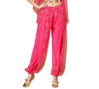 Women's Chiffon Belly Dance Tribal Harem Pants Sequin Loose Hip Hop Bloomer