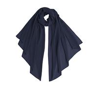 Women's Chiffon Bridal Shawls Prom Stole Wraps for Bridesmaids Wedding Party Evening Dress Navy S