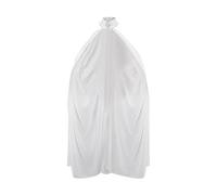 Women's Chiffon Cloak with Neckline No Hood Length 142cm Soft And Thin Versatile, Halloween Cloak for A, White