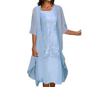 Womens Chiffon Maxi Dress Floral Print Flowy Irregular Hem Sleeveless Dress with Long Jacket 2 Piece Set Wedding Guest