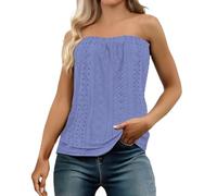 Women's Chiffon Top Tops Loose Breathable Tee Shirt Large Size Summer Top Shirt Linen Blouse Elegant Top Casual Tops Bralette Tops Strapless Tunic Cotton Fine Tops, Purple, L