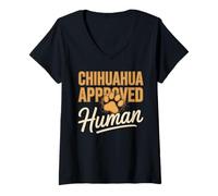 Women's Chihuahua Approved Human V-Neck T-Shirt