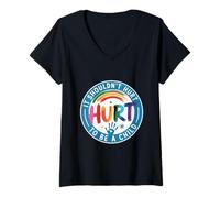 Women's Child Abuse Awareness It Shouldnt Hurt to Be A Child V-Neck T-Shirt