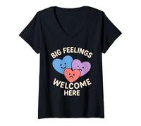 Womens Child Grief Counselor Healing Hearts Trauma Support V-Neck T-Shirt