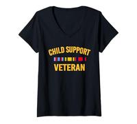 Womens Child Support Veteran Shirts Patriots Veteran Flag V-Neck T-Shirt