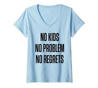 Women's Childfree by Choice No Regrets V-Neck T-Shirt