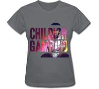 Women's Childish Gambino Because The Internet Design T Shirt Grey(Small)