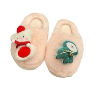 Women's / Children's Winter Christmas Closed Toe Flat Bottom Warm Slippers Shoes Women's Summer Sandals Without Heel, pink, 7 UK