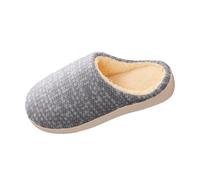 Women's / Children's Winter Cotton Slippers on Mop for Men and Women, Simple Design, Winter Sweat and Non-Slip, for Indoor and Home Use, Wedge Heel Shoes, Women, Closed, gray, 5 UK