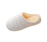 Women's / Children's Winter Cotton Slippers on Mop for Men and Women, Simple Design, Winter Sweat and Non-Slip, for Indoor and Home Use, Wedge Heel Shoes, Women, Closed, blue, 12 UK