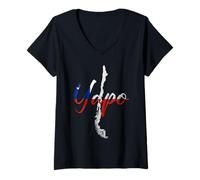 Womens Chile Country Flag Ya Po Funny Chilean Slang V-Neck T-Shirt