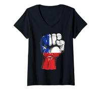 Women's Chile Flag Chilean Pride Chilean Roots Chilean Flag V-Neck T-Shirt
