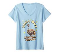 Womens Chill Out with Your Bill Out Funny Ostrich Bird Lover V-Neck T-Shirt