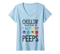 Women's Chillin' with My Peeps V-Neck T-Shirt