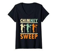 Womens Chimney Sweep Job Profession Career Chimney Whisperer V-Neck T-Shirt
