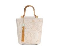 Women's Chinese Classical Embroidery Handbag, Vintage Tassel Pendant Decor Tote Bucket Bag, Elegant Embroidered Satchel Purse