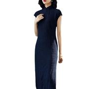 Womens Chinese Dress - Summer Traditional Chinese Cheongsam Women Girls Cotton Linen Retro Dress Qipao Bodycon Sexy Short Vintage Dresses,Style A,L