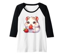 Womens Chinese Dwarf Hamster Raglan Baseball Tee