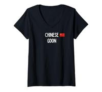 Womens Chinese Goon V-Neck T-Shirt