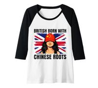 Womens Chinese Roots British Born Girl Pride China Heritage Raglan Baseball Tee