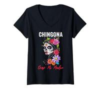 Women's Chingona Como Mi Madre V-Neck T-Shirt
