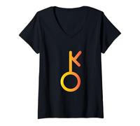 Womens Chiron - Planetoid Astrological Astrology Zodiac V-Neck T-Shirt