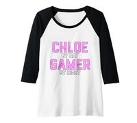 Womens Chloe Gamer Girl Halloween Costume for Gen Z Gaming Chloe Raglan Baseball Tee