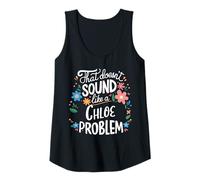 Womens Chloe Personalized Cute Flower Girls Chloe Name Tank Top