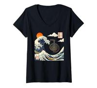 Women's Cho Ku Rei Symbol, Reiki, Power, Protection, Aura Flow V-Neck T-Shirt