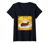 Women's Chocolate Cream Pie Lover V-Neck T-Shirt