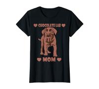 Womens Chocolate Lab Mom Mothers Day Cute Dog Labrador Mama Momma T-Shirt
