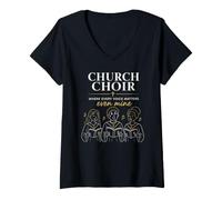 Women's Choir Church Where Every Voice Matters Even Mine Worship V-Neck T-Shirt