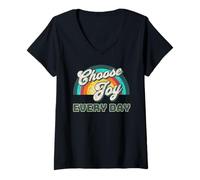 Womens Choose Joy Everyday V-Neck T-Shirt