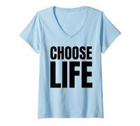 Womens Choose Life V-Neck T-Shirt