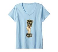 Women's Choose Wisely Tarot Hand Celestial Witchy V-Neck T-Shirt