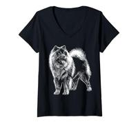 Womens Chow Chow V-Neck T-Shirt